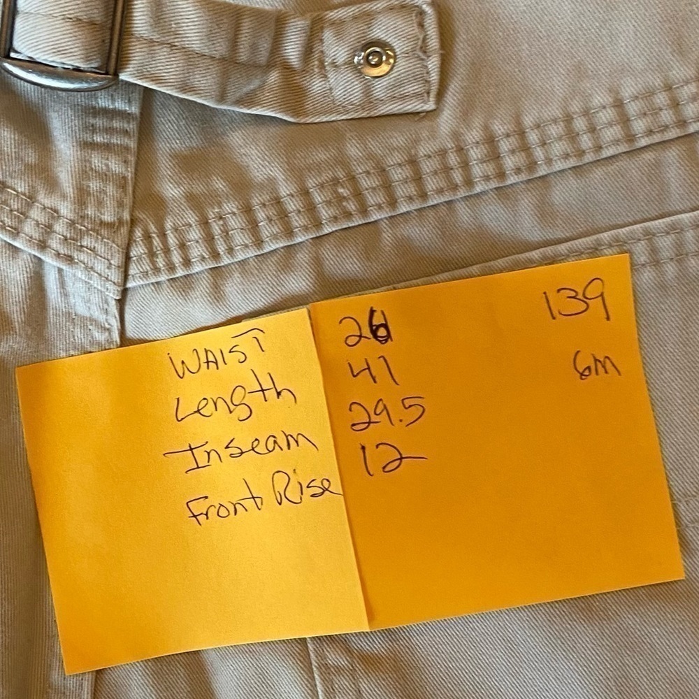 𝅺lee Khaki Riveted Jeans - Fine Condition, Faint Ink Stain - Picture 5 of 6